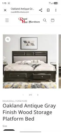 Queen bed frame with storage drawers