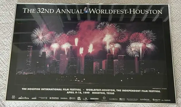 Vintage The 32nd Annual Worldfest Houston Framed Picture