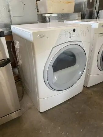 White Whirlpool Duet Sport Electric Dryer Model #WED8300SW2 Used