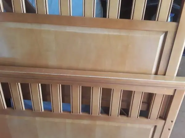 Solid wood headbord,footboard,and side rails