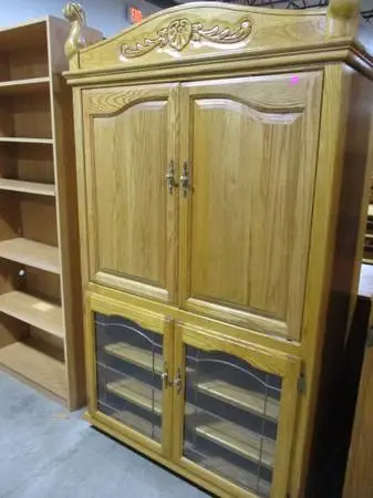 Oak TV cabinet/storage  #2894