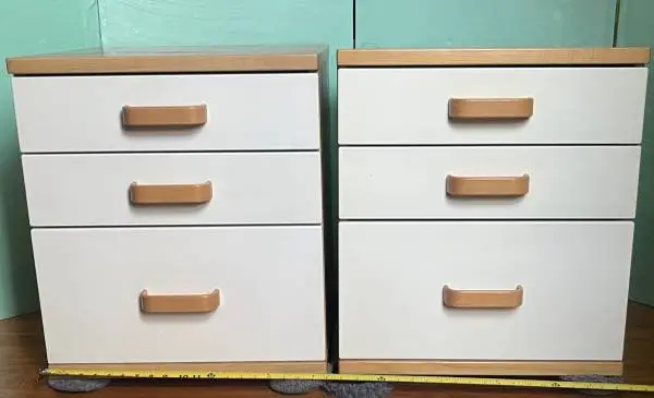 $35 for each of two 3-Drawer cabinets 20 W x 23 H x 21.5 D
