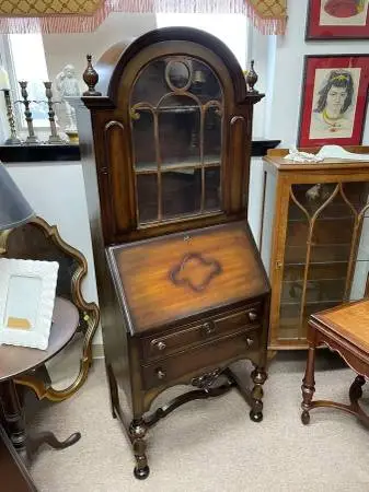 Mid Sized Antique Secretary, Refinished, Fantastic Condition