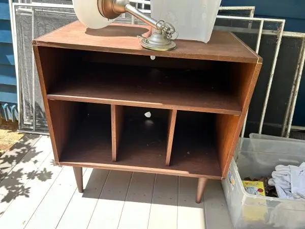 Mid Century Media / Audio Cabinet w/LP Storage