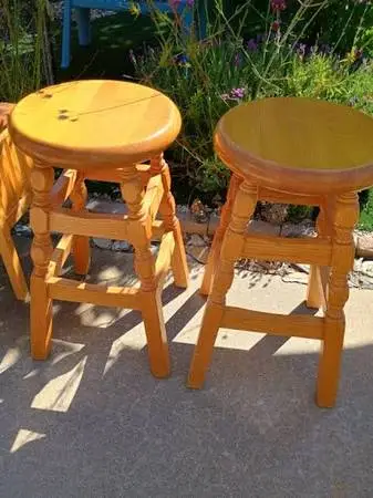 Oak Bar Stools, $40, for the set