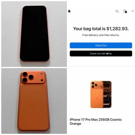 Unlocked iPhone 17 Pro Max 256GB Cosmic Orange