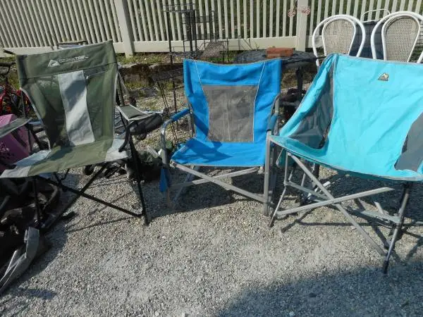Outdoor Folding Chairs 10.00 Each