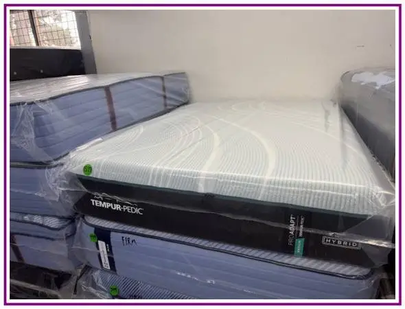 FULL SIZE TEMPURPEDIC PROADAPT (MEDIUM) HYBRID MATTRESS & BOX BED