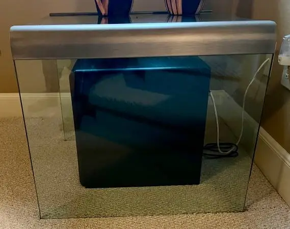 Modern glass side table