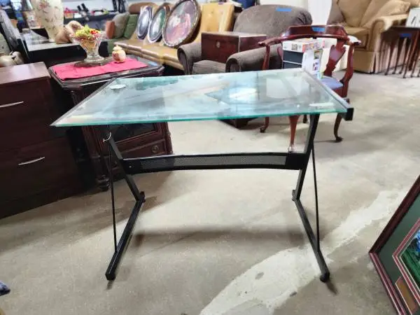 Glass & Metal Desk