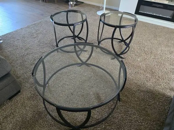 Coffee table and end tables