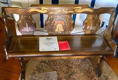 LIBERTY BELL Lmtd Ed MAPLE Bench OLD North Church INDEPENDENCE HALL