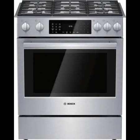 BOSCH 30 SLIDE IN 800 SERIES DUAL FUEL RANGE (OUT OF BOX)