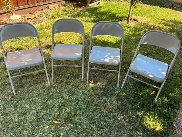 26 Folding Metal Chairs Heavy Duty