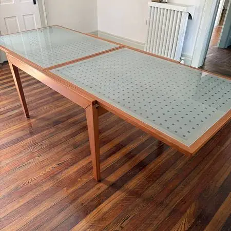 Calligaris Italian Designer Glass Extendable Dining Table