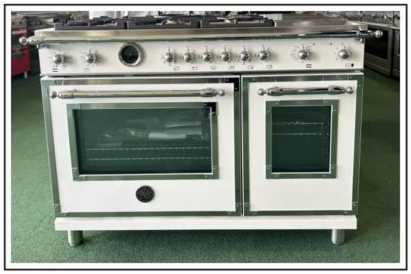 Bertazzoni Heritage 48 Free Standing Dual Fuel Range Ivory Gloss