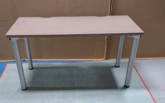 *1 Like New Tan 54w X 24d Table Desk w/LN Blk 3 Drawer Mobile File