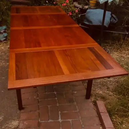 Gorgeous Vtg Danish Modern MCM teak expanding Dining Table/36”x93”