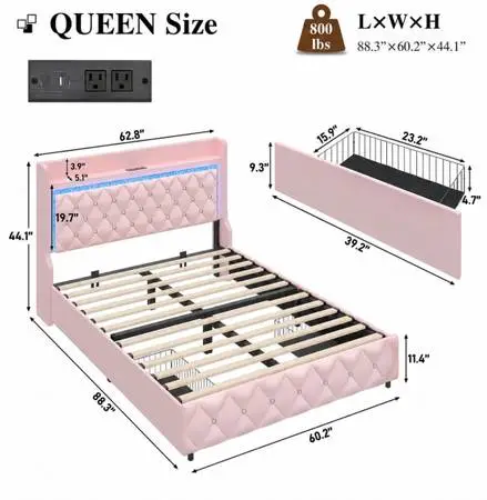 Brand new queen bedframe