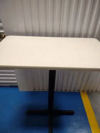 2 White 40 or 42w x22d Top Table w/Standing 40h Bar Height Metal Base