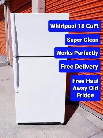 Free Delivery Super Clean Works Perfectly Top Freezer Refrigerator