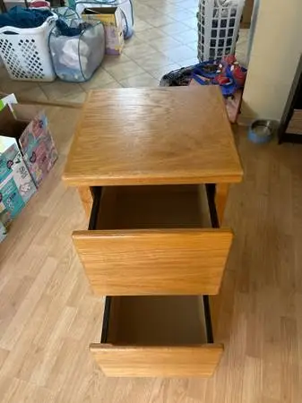 BARGAIN!! Solid Wood 2-Drawer File Cabinet / Nightstand - $15