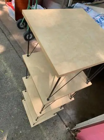TALL CORNER or SIDE BOOK SHELF with 5 LEVELS