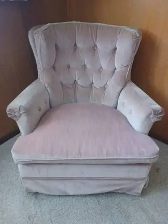 Cloth Swivel Rocker Rocking Chair Upholstered