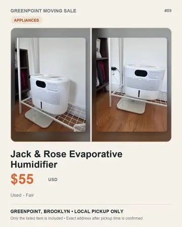 Jack & Rose Evaporative Humidifier
