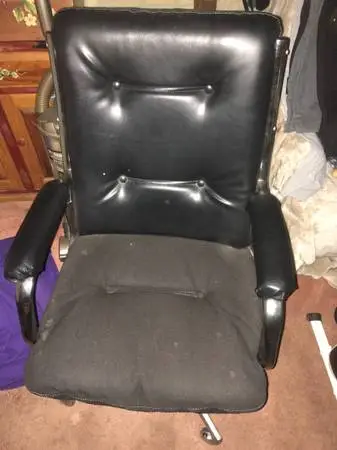 Vintage Mid Century MCM Office Desk Chair Shepherds Profile Casters