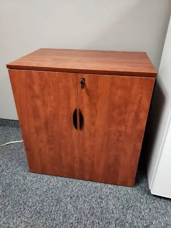 Cherry 2 Door 36w Storage Cabinet Printer Stand w/ Adjustable Shelf