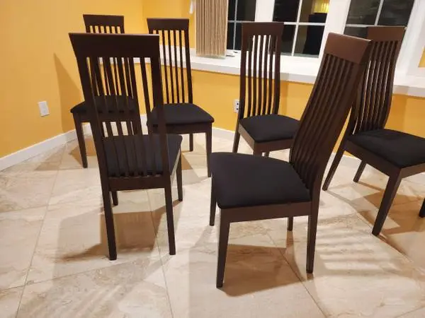 SET OF 6 ITALIAN (CALLIGARIS BRAND) LUXURY DINING ROOM CHAIRS