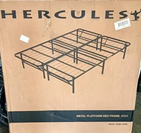 HERCULES METAL BED KING FRAME BRAND NEW IN BOX FROM MACYS