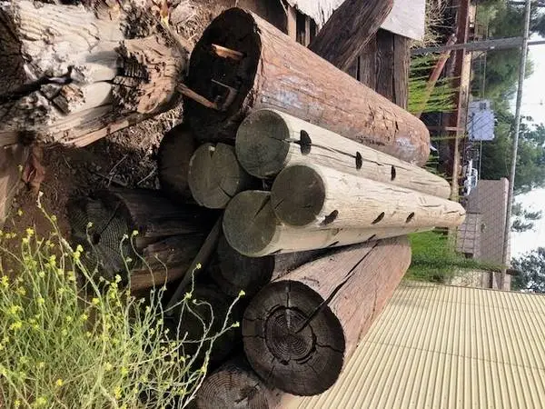 LARGE ROUND LANDSCAPING POLES