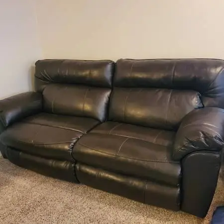 Loveseat Sofa Faux Leather Brown Couch Oversized Recliners 88