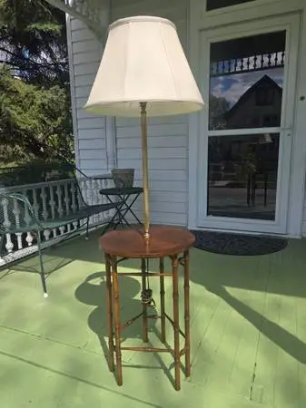 Mid Century Regency Faux Bamboo Floor Lamp by Frederick Cooper