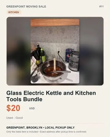 Glass Kettle and Kitchen Tools Bundle