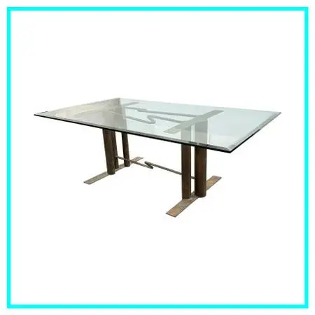 Bespoke Glass + Sculptural Base Dining Table