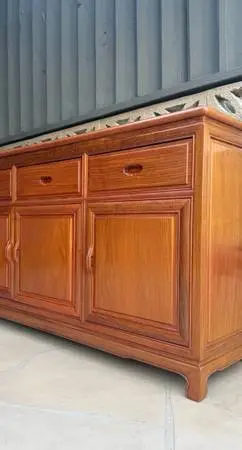 Vtg 72” Rosewood Ming Modern Credenza Sideboard – Chinese Buffet Cabinet