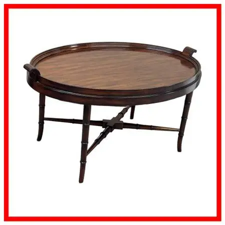 Maitland Smith Aged Regency Coffee Table, Oval
