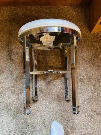 Stool Vanity chair Chrome MCM dressing stool Reduced