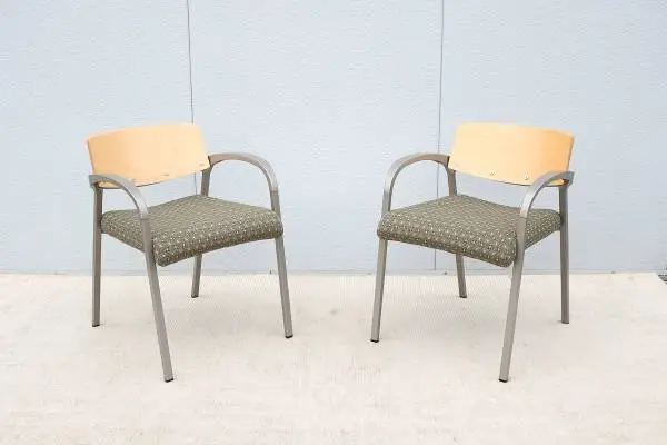 Contemporary Aurora Guest Chairs by Kimball National, Brand New a Pair