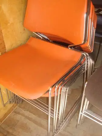 chrome frame stack chairs/ 6 /2