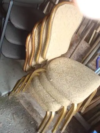 4 padded stack chairs