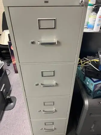 4 drawer Letter Size File Filing Cabinet. Hon Brand. Locking