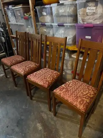 Four arts and craft mission chairs $200 for all