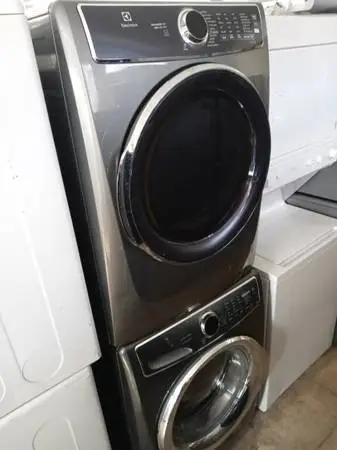 ★Electrolux gray stackable front load washer and dryer set