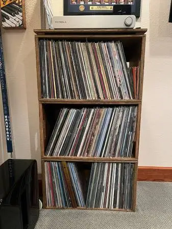 Custom Made 3 Tier Affixed Vinyl Record Holder