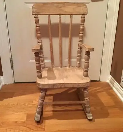 Vintage Cass Toys sold wood rocking chair made in New England