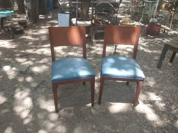 Pair of Vintage Mid Century Post Modern Cherrywood Dining Chairs